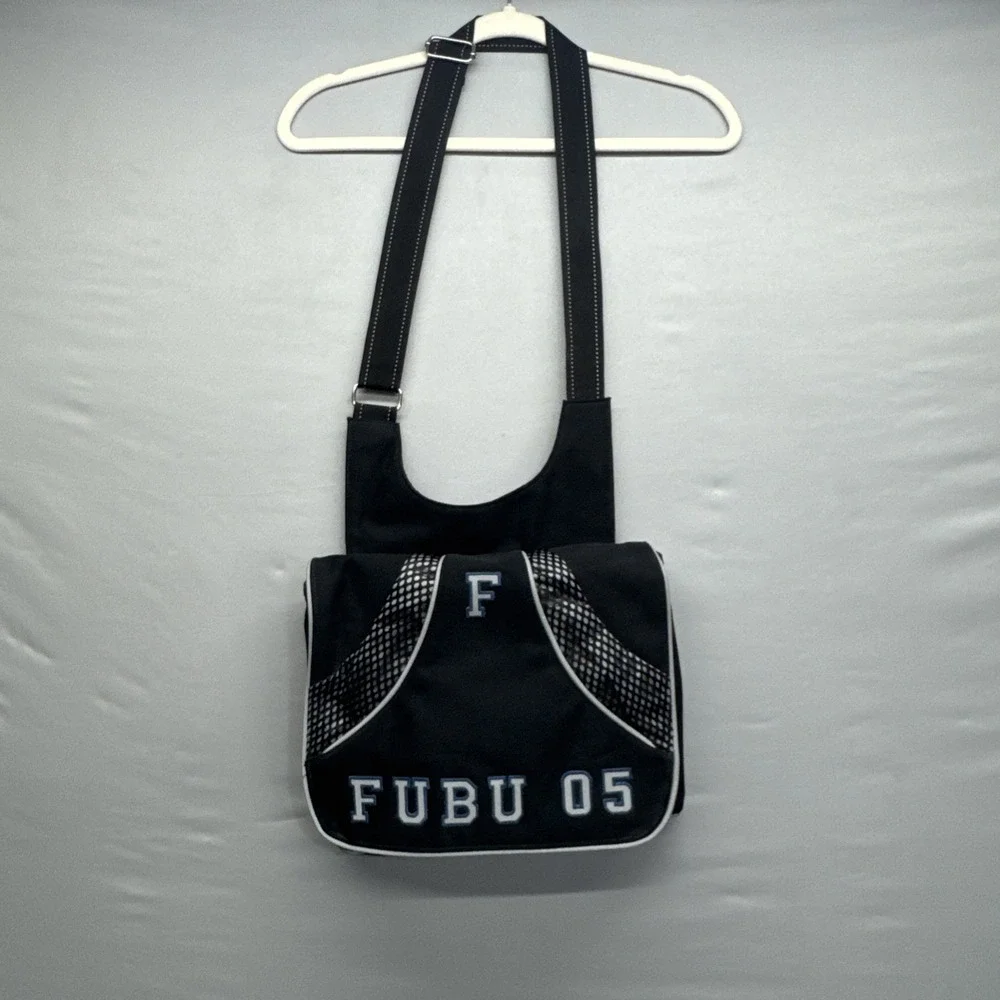 FUBU CROSSBODY MESSENGER BAG PURSE VINTAGE SPORTS BAG Y2K STREETWEAR